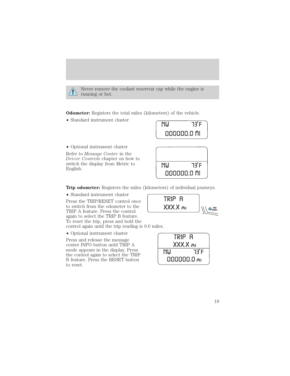 Instrument cluster | FORD 2006 Explorer v.1 User Manual | Page 19 / 328