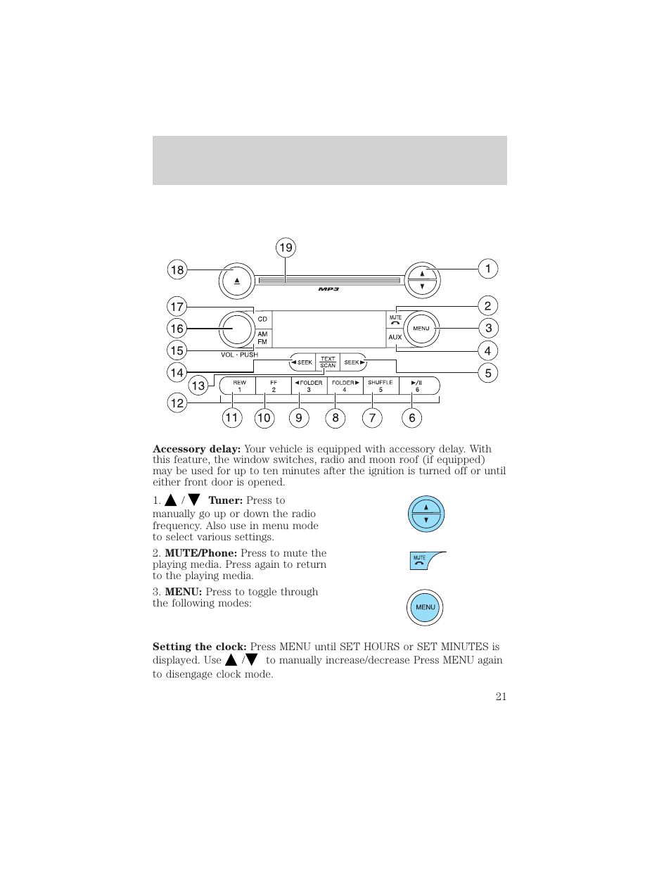 Entertainment systems | FORD 2006 Explorer v.1 User Manual | Page 21 / 328