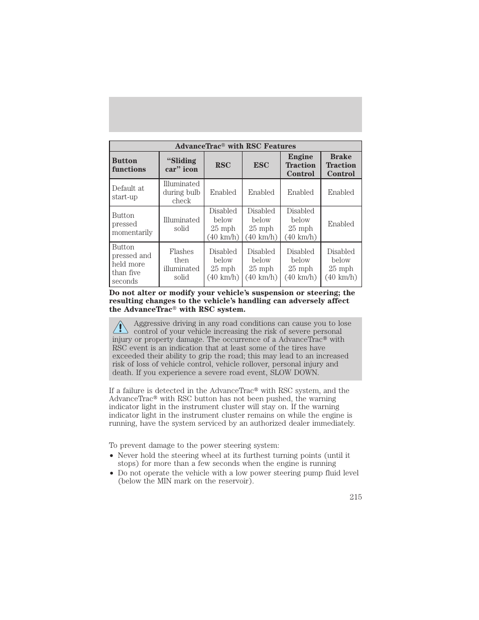 Driving | FORD 2006 Explorer v.1 User Manual | Page 215 / 328