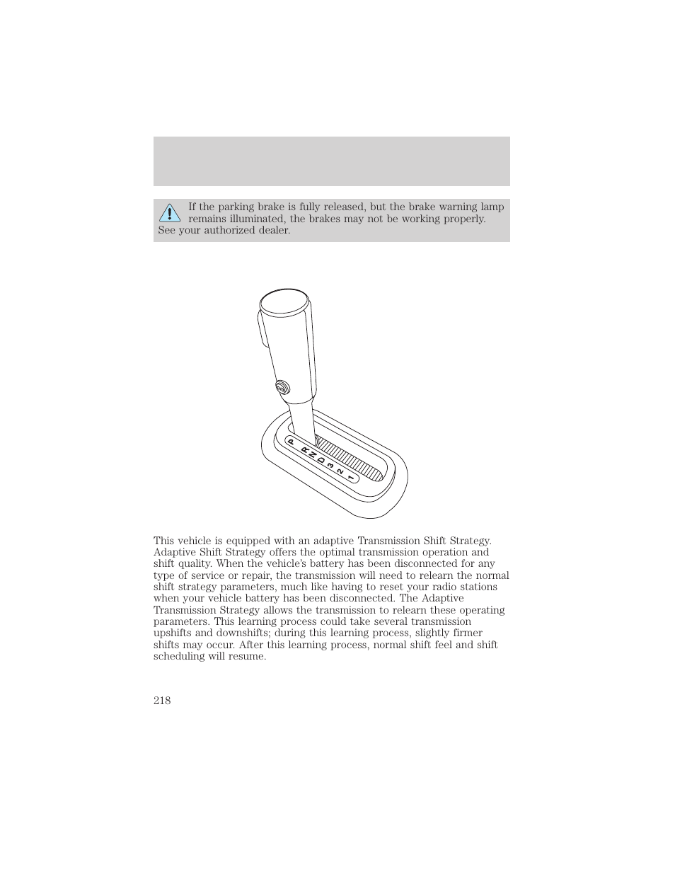 Driving | FORD 2006 Explorer v.1 User Manual | Page 218 / 328