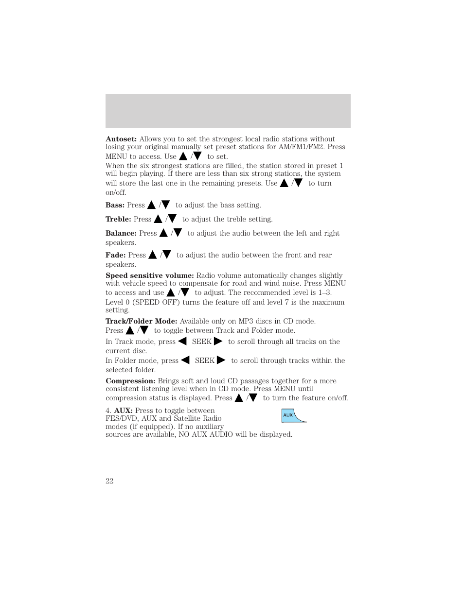 Entertainment systems | FORD 2006 Explorer v.1 User Manual | Page 22 / 328