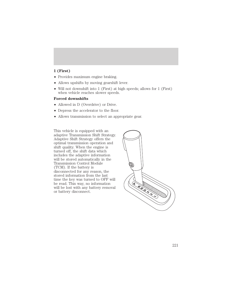 Driving | FORD 2006 Explorer v.1 User Manual | Page 221 / 328