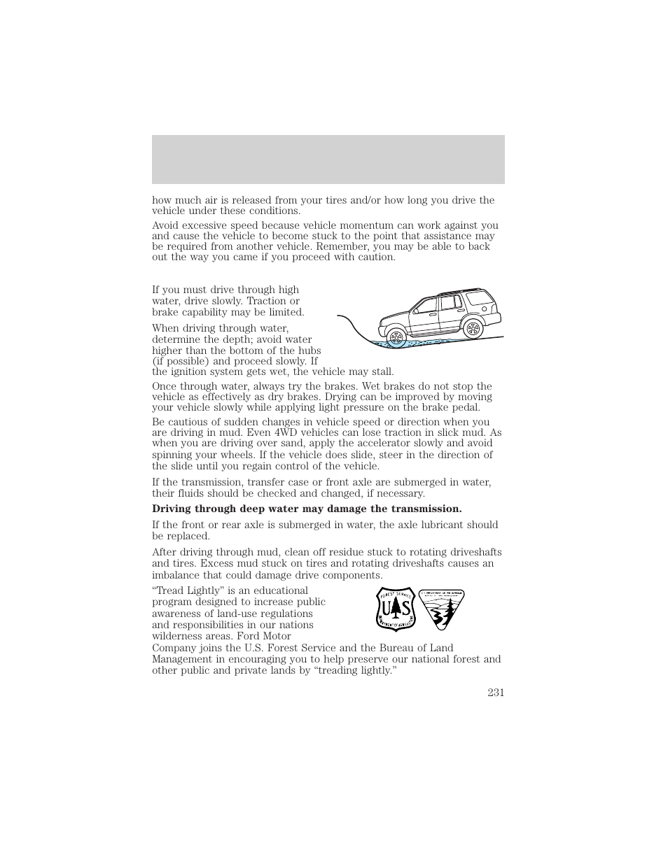 Driving | FORD 2006 Explorer v.1 User Manual | Page 231 / 328