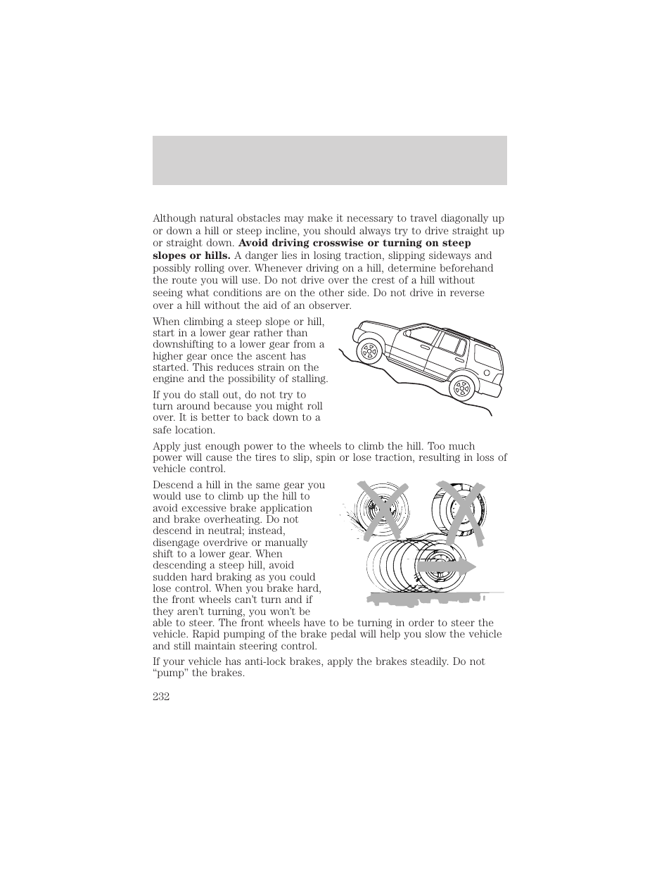 Driving | FORD 2006 Explorer v.1 User Manual | Page 232 / 328