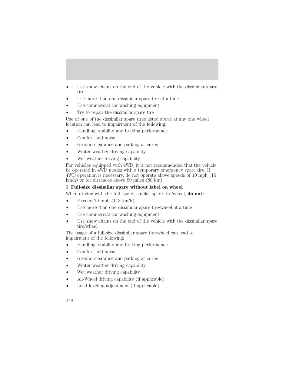 Roadside emergencies | FORD 2006 Explorer v.1 User Manual | Page 248 / 328