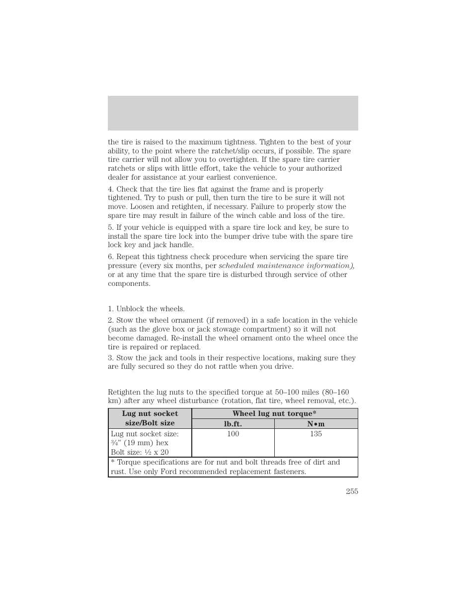 Roadside emergencies | FORD 2006 Explorer v.1 User Manual | Page 255 / 328