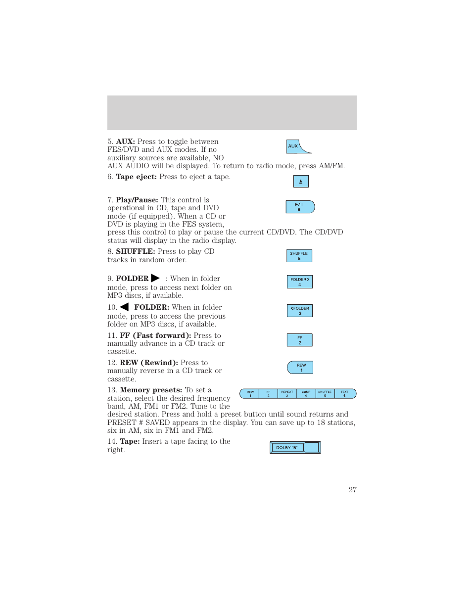 Entertainment systems | FORD 2006 Explorer v.1 User Manual | Page 27 / 328