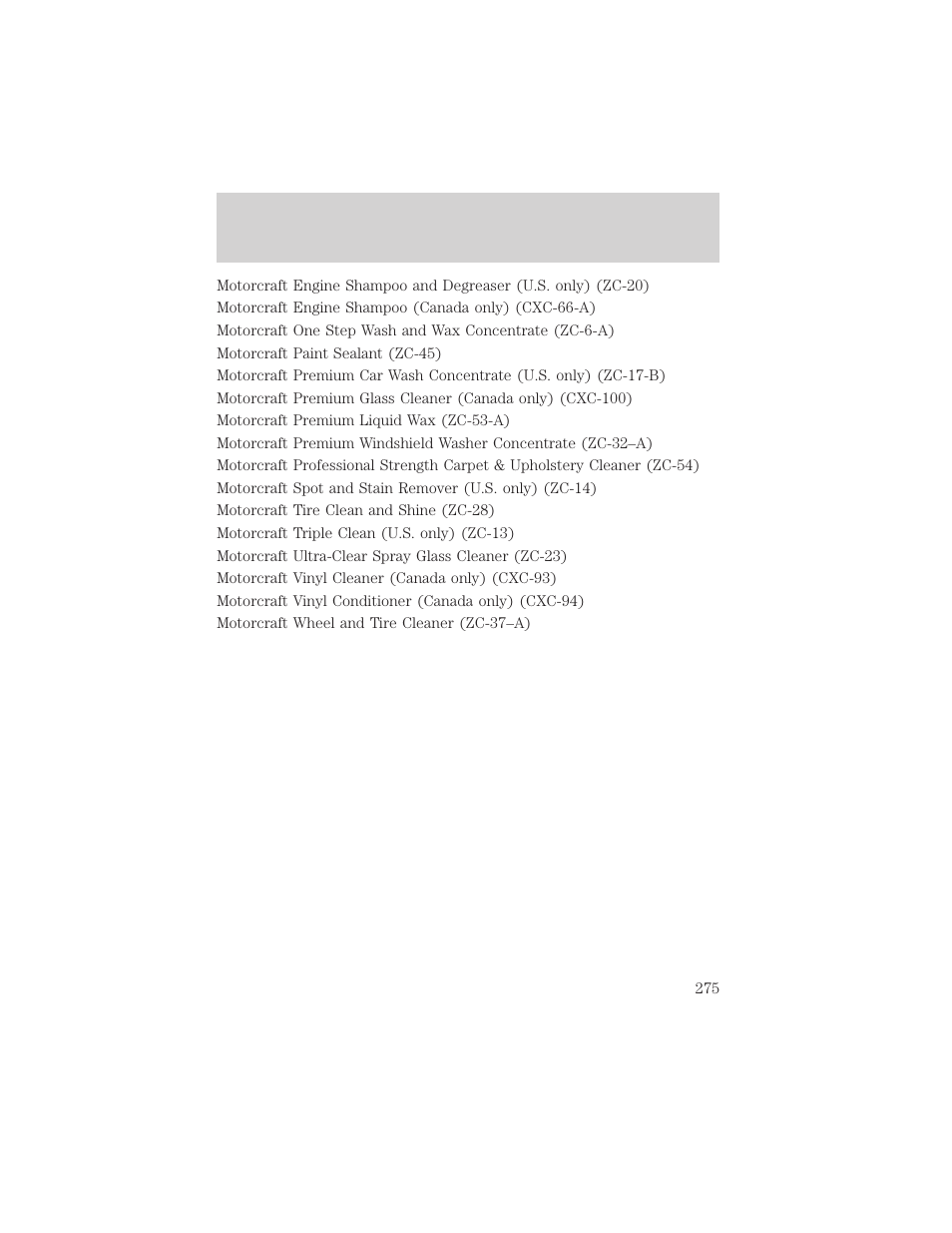 Cleaning | FORD 2006 Explorer v.1 User Manual | Page 275 / 328