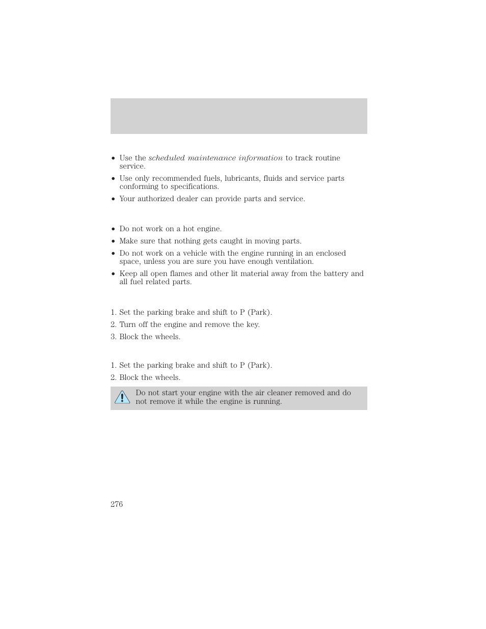Maintenance and specifications | FORD 2006 Explorer v.1 User Manual | Page 276 / 328