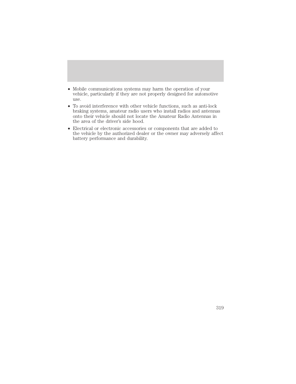 Accessories | FORD 2006 Explorer v.1 User Manual | Page 319 / 328