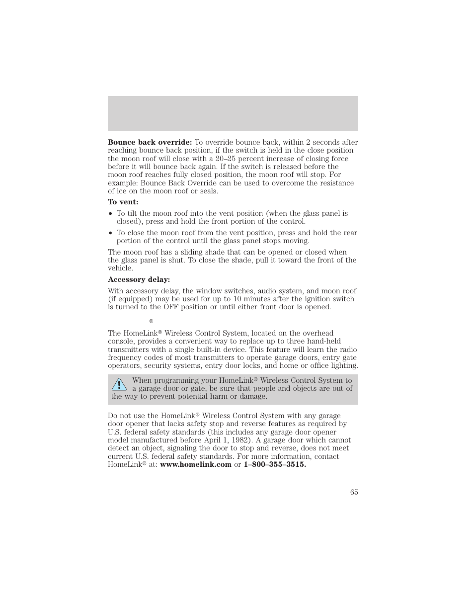Driver controls | FORD 2006 Explorer v.1 User Manual | Page 65 / 328