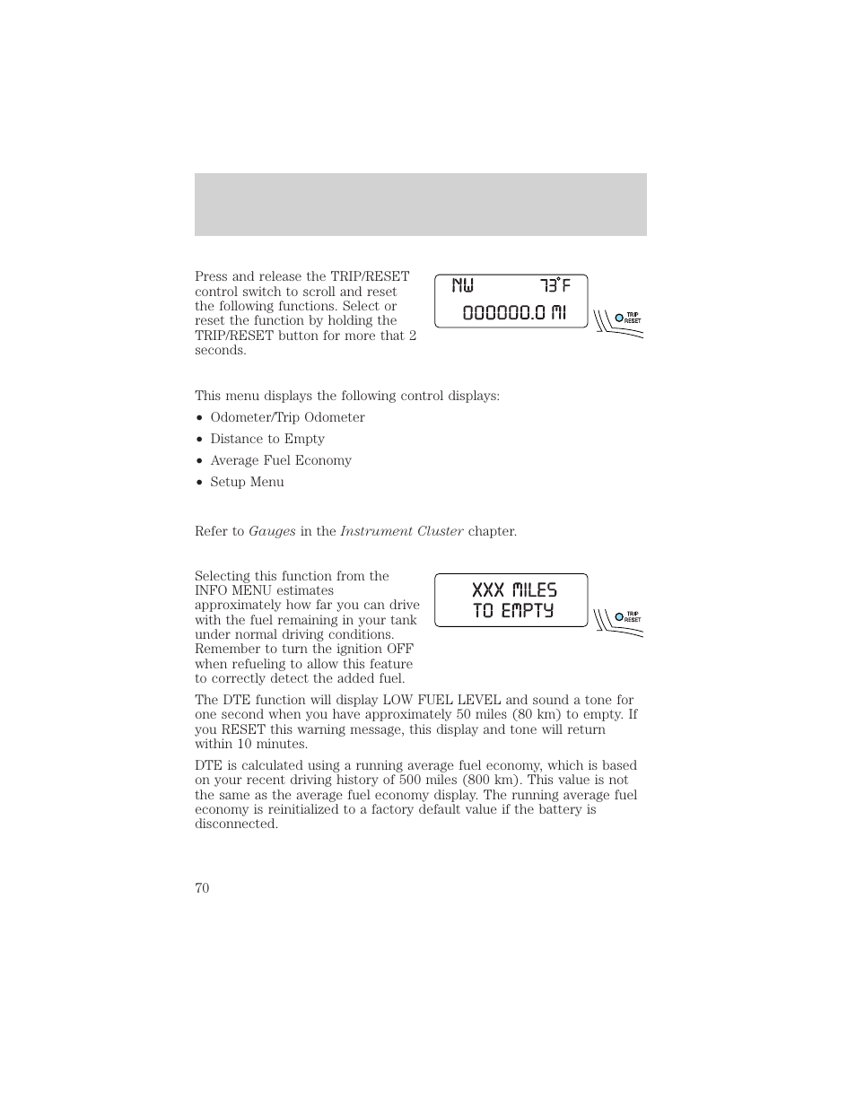 Driver controls | FORD 2006 Explorer v.1 User Manual | Page 70 / 328