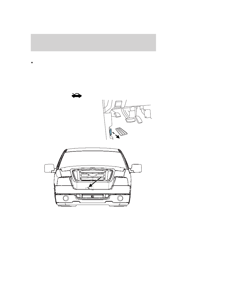 Opening the hood, Maintenance and specifications | FORD 2006 F-150 v.1 User Manual | Page 275 / 336
