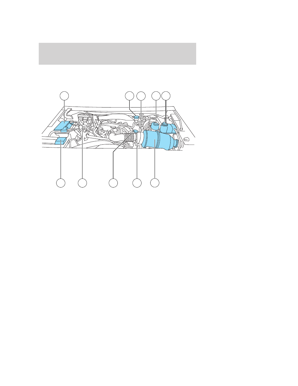 Identifying components in the engine compartment, 2l v6 engine, Engine compartment | Maintenance and specifications | FORD 2006 F-150 v.1 User Manual | Page 276 / 336