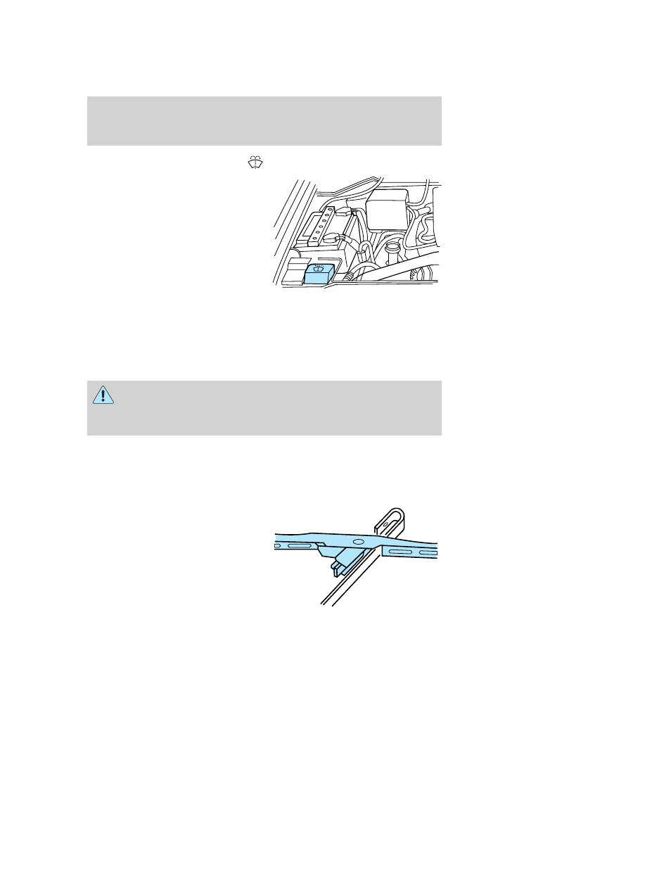 Windshield washer fluid, Changing the wiper blades, Maintenance and specifications | FORD 2006 F-150 v.1 User Manual | Page 279 / 336