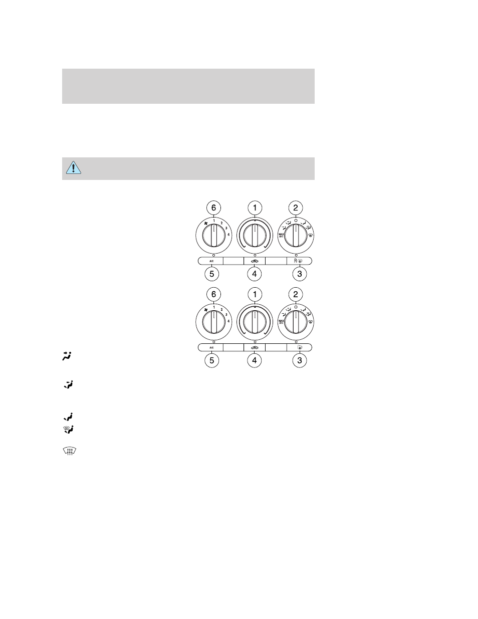 Manual heating and air conditioning, Climate controls | FORD 2006 F-150 v.1 User Manual | Page 44 / 336