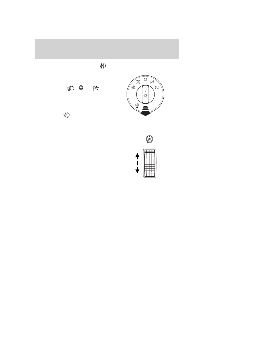 Foglamp control (if equipped), Panel dimmer control, Aiming the headlamps | Lights | FORD 2006 F-150 v.1 User Manual | Page 55 / 336