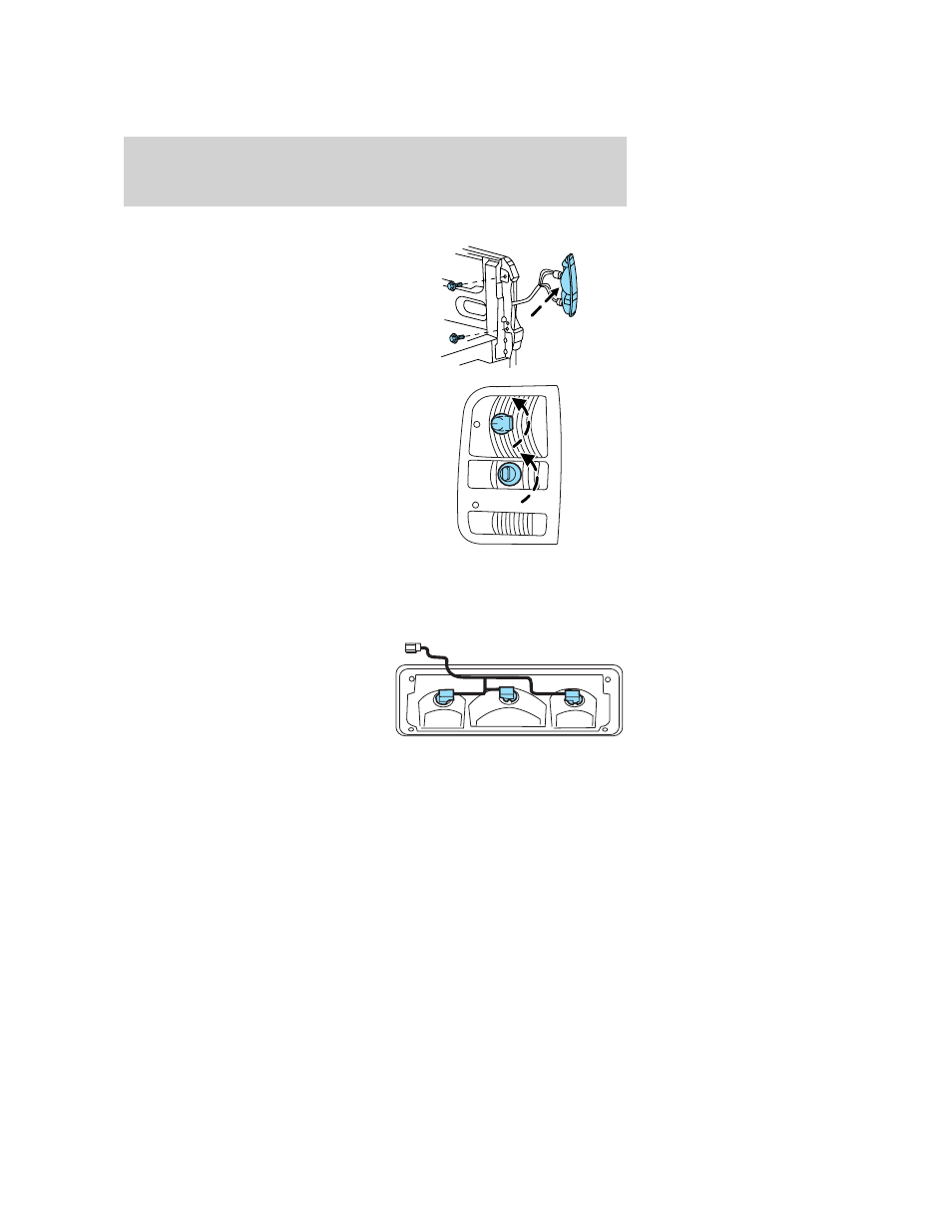 Replacing tail/brake/turn signal/backup lamp bulbs, Replacing high-mount brake and cargo lamp bulbs, Lights | FORD 2006 F-150 v.1 User Manual | Page 62 / 336