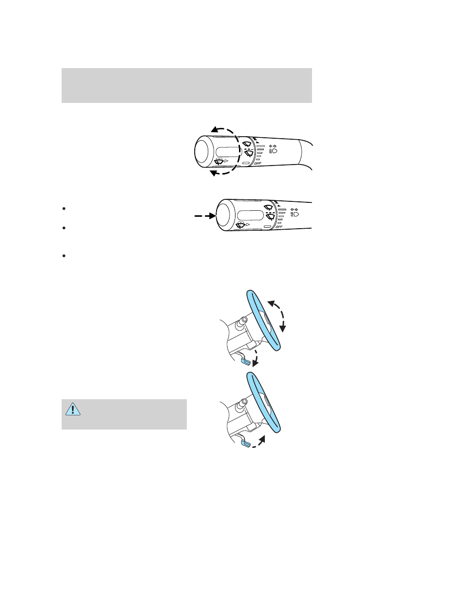 Driver controls, Multi-function lever, Tilt steering wheel (if equipped) | Windshield wiper/washer control, Steering wheel adjustment | FORD 2006 F-150 v.1 User Manual | Page 64 / 336