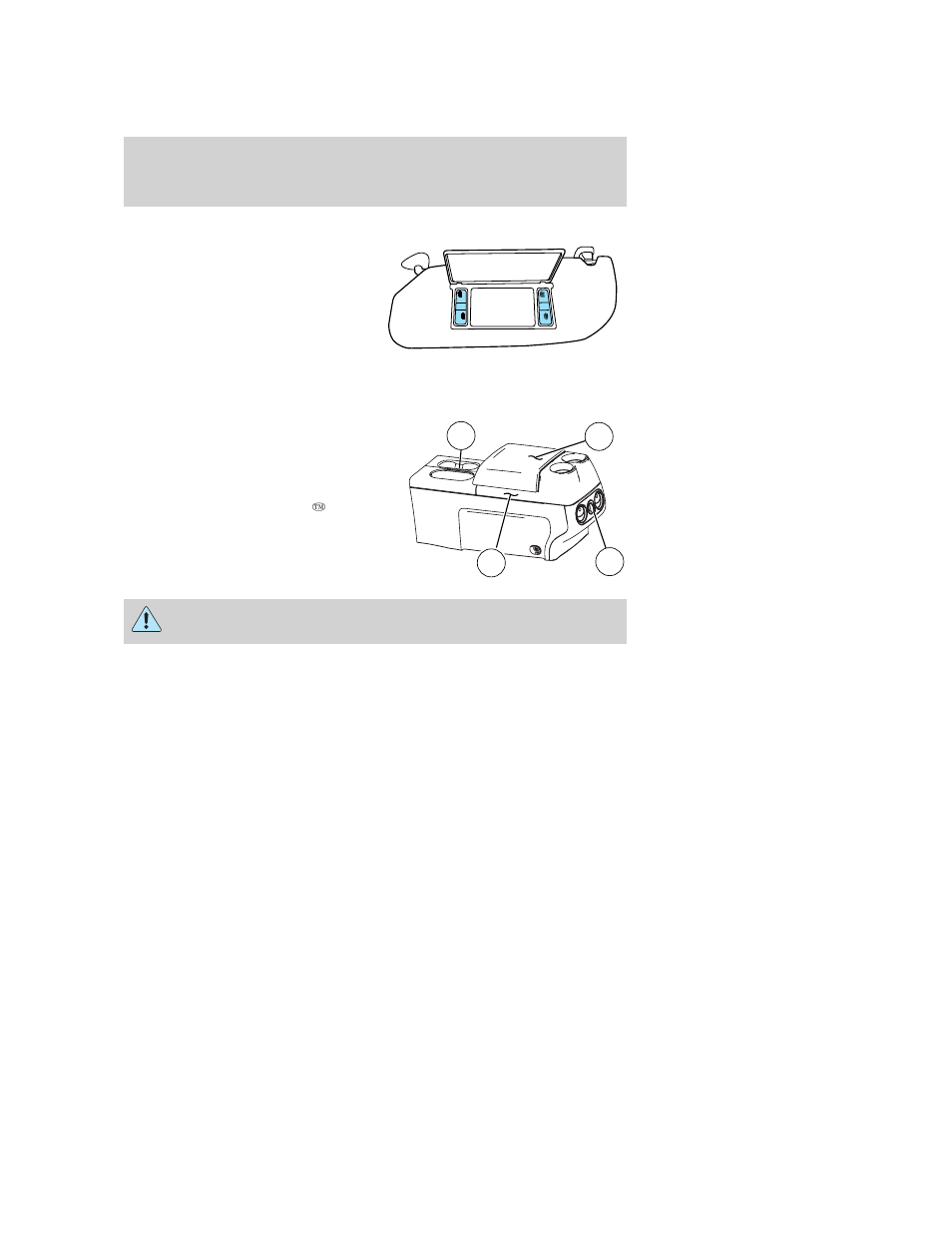 Illuminated visor mirror (if equipped), Center console (if equipped), Overhead console (if equipped) | Driver controls | FORD 2006 F-150 v.1 User Manual | Page 65 / 336