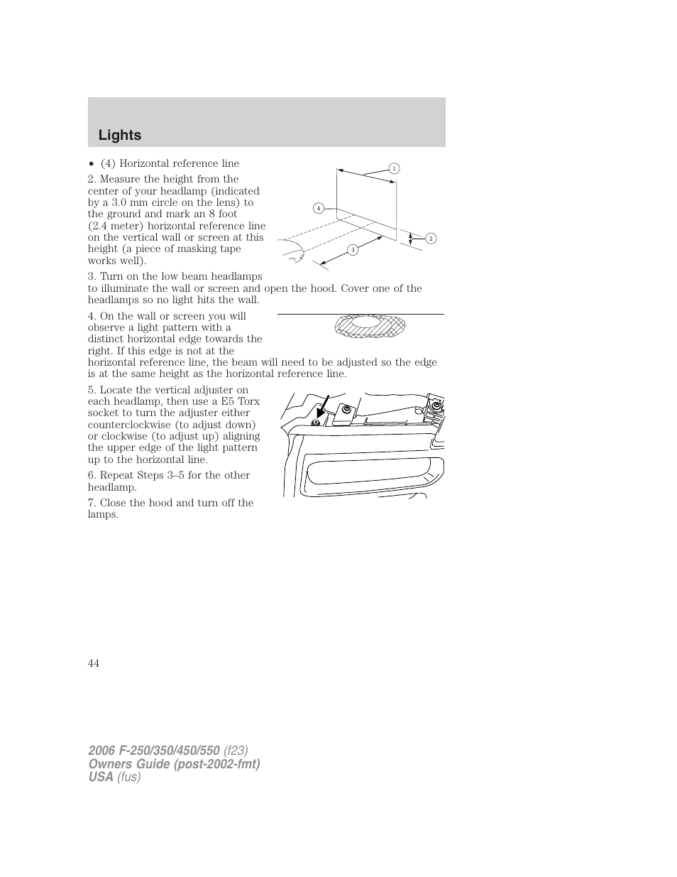 Lights | FORD 2006 F-550 v.1 User Manual | Page 44 / 312