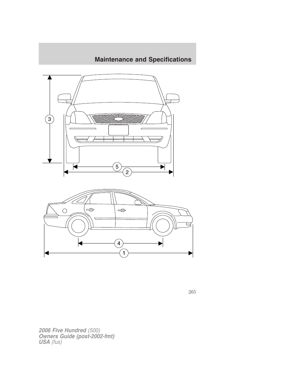 FORD 2006 Five Hundred v.3 User Manual | Page 265 / 280