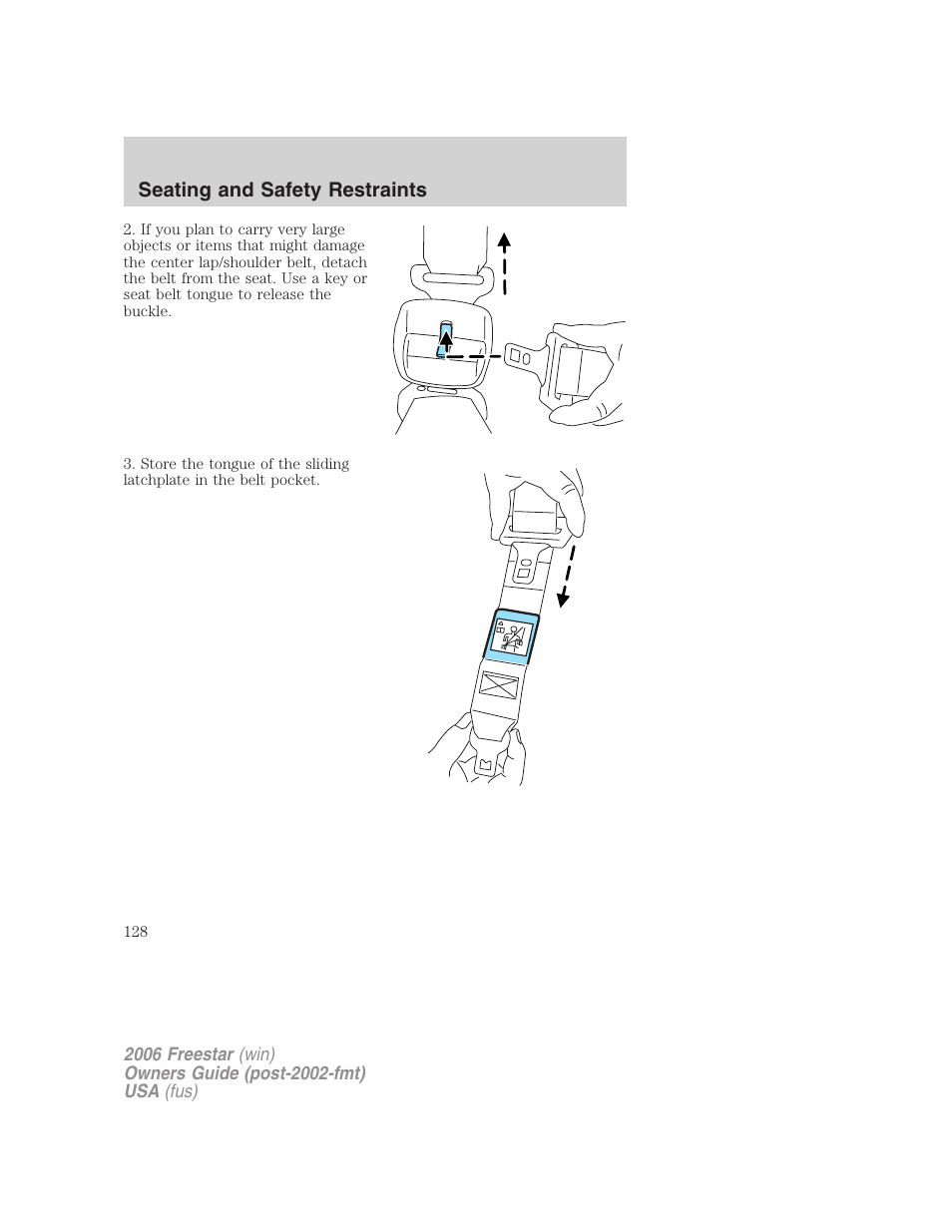 FORD 2006 Freestar v.1 User Manual | Page 128 / 320