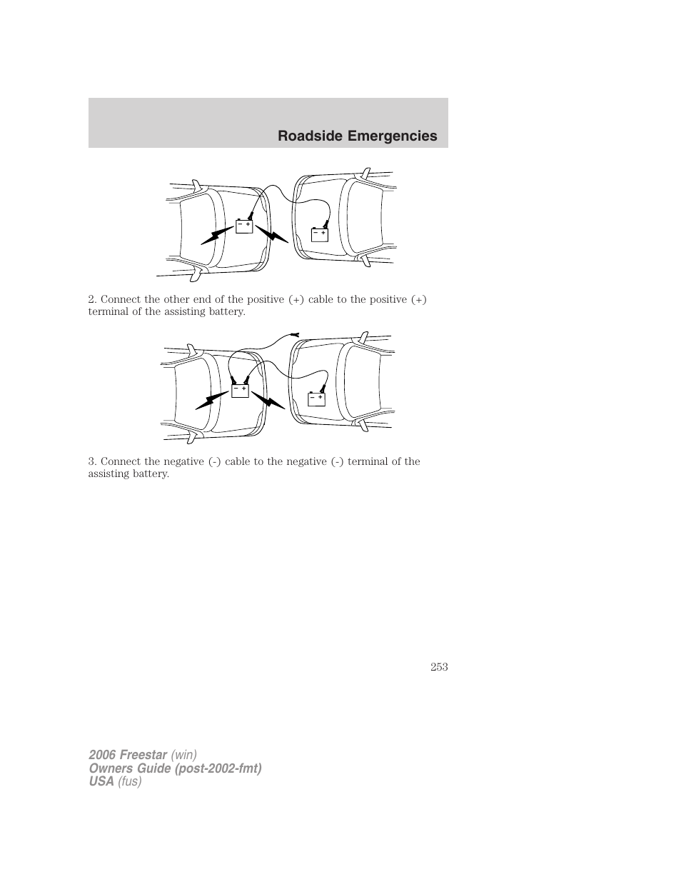 Roadside emergencies | FORD 2006 Freestar v.2 User Manual | Page 253 / 328