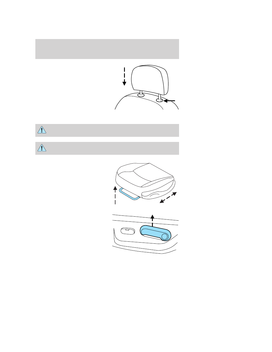 Adjusting the front manual seat (if equipped), Seating and safety restraints | FORD 2006 Freestyle v.2 User Manual | Page 106 / 288