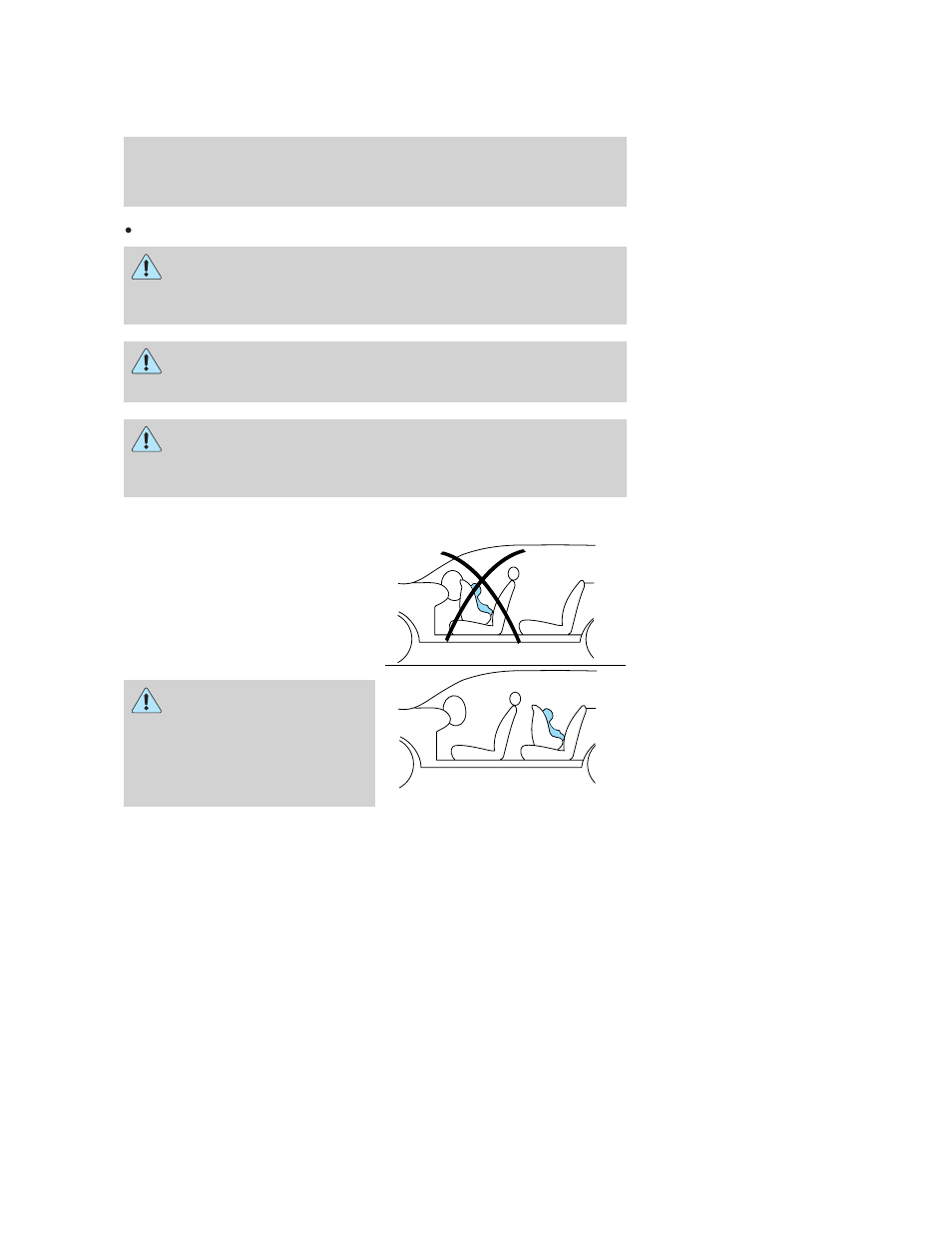 Children and airbags, Seating and safety restraints | FORD 2006 Freestyle v.2 User Manual | Page 134 / 288