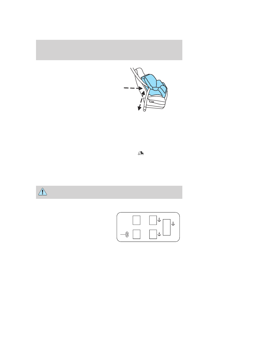 Attaching child safety seats with tether straps, Seating and safety restraints | FORD 2006 Freestyle v.2 User Manual | Page 154 / 288