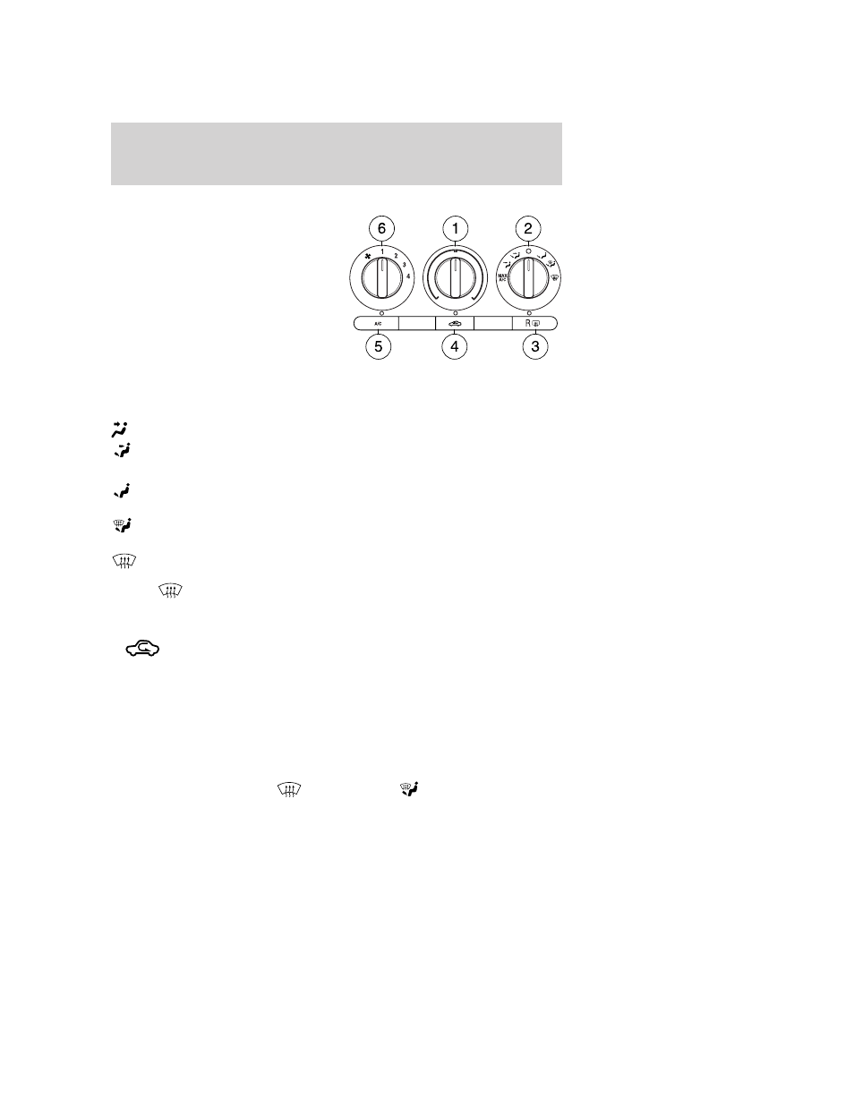 Climate controls, Manual heating and air conditioning | FORD 2006 Freestyle v.2 User Manual | Page 40 / 288