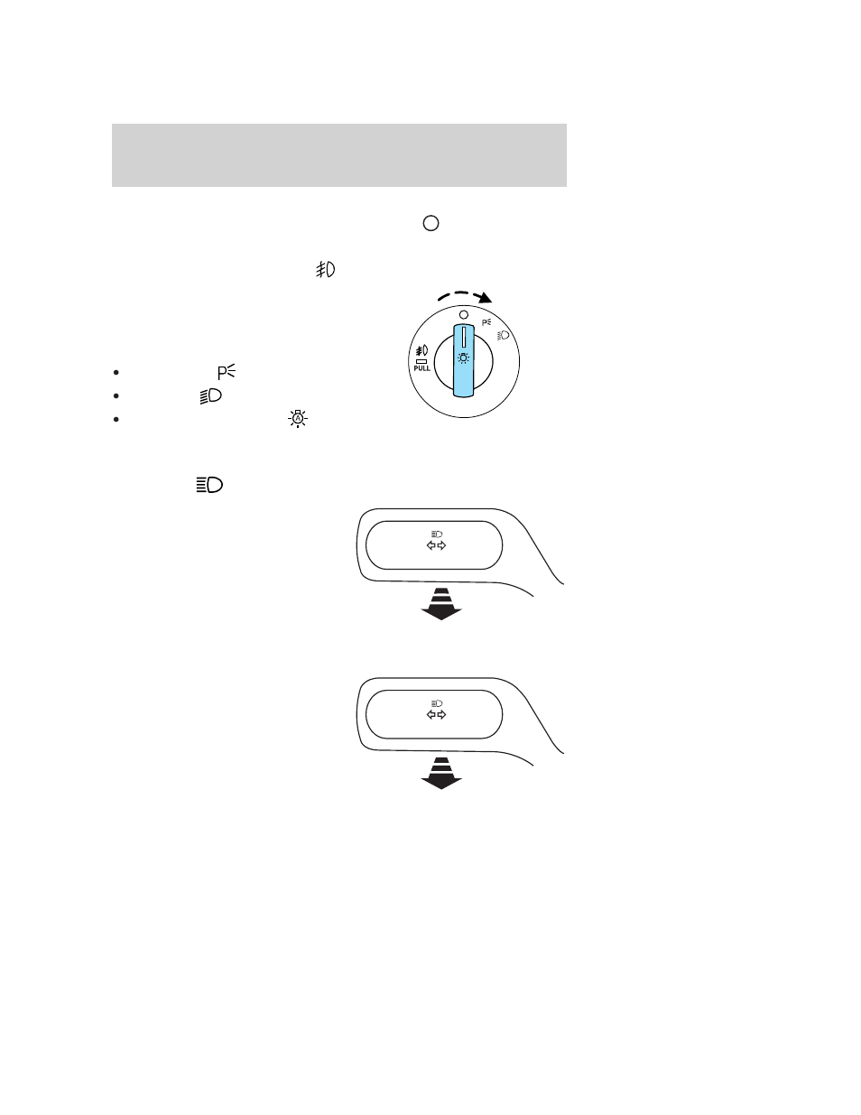 Foglamp control (if equipped), High beams, Flash to pass | Lights | FORD 2006 Freestyle v.2 User Manual | Page 53 / 288