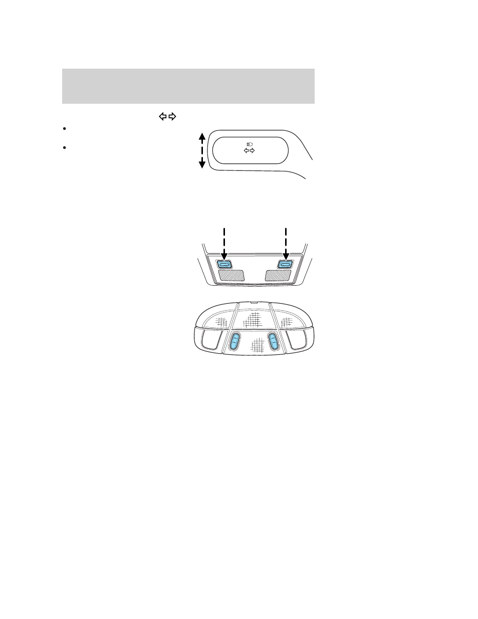 Turn signal control, Interior lamps, Dome lamps and map lamps | Bulb replacement, Headlamp condensation, Lights | FORD 2006 Freestyle v.2 User Manual | Page 56 / 288