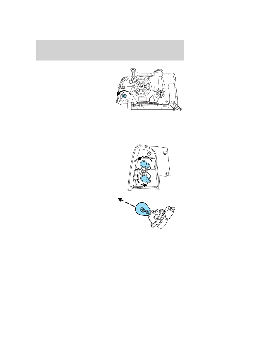 Replacing stop/tail/turn/backup bulbs, Lights | FORD 2006 Freestyle v.2 User Manual | Page 59 / 288