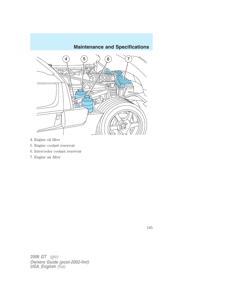 FORD 2006 GT User Manual | Page 145 / 200