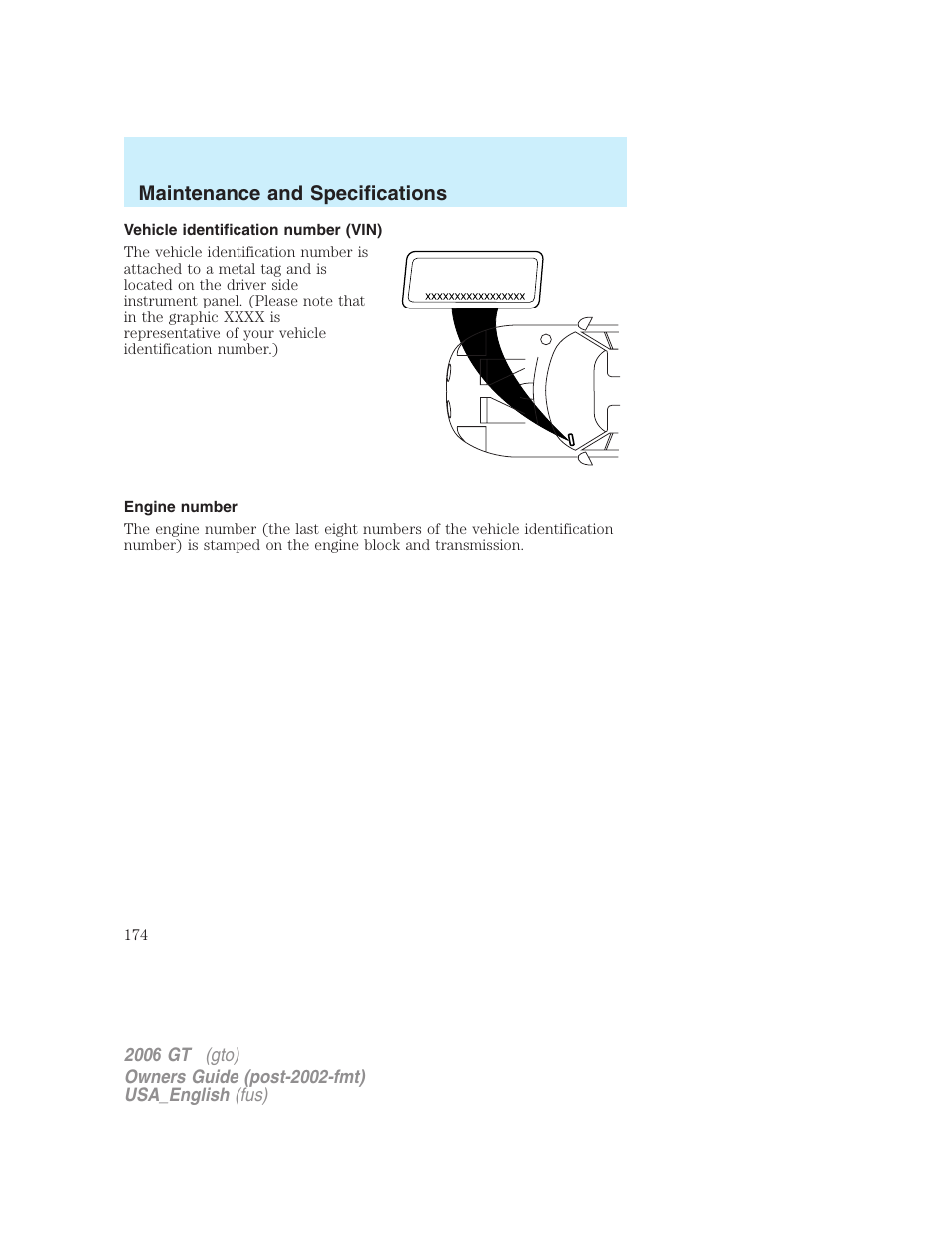 FORD 2006 GT User Manual | Page 174 / 200