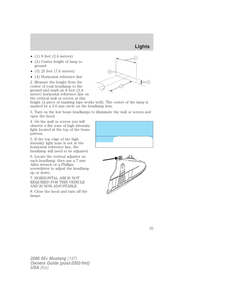 Lights | FORD 2006 Mustang v.1 User Manual | Page 35 / 248