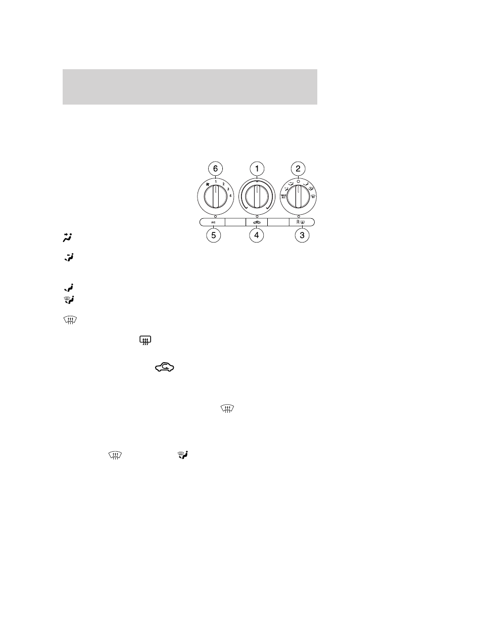 Climate controls, Manual heating and air conditioning system, Manual heating and air conditioning | FORD 2006 Mustang v.2 User Manual | Page 29 / 248