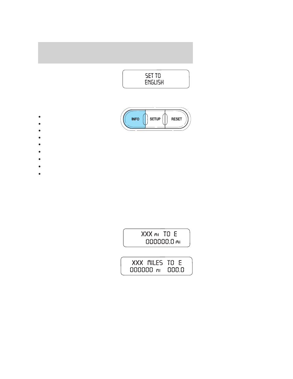 Info menu, Odometer/trip odometer, Distance to empty (dte) | Driver controls | FORD 2006 Mustang v.2 User Manual | Page 56 / 248