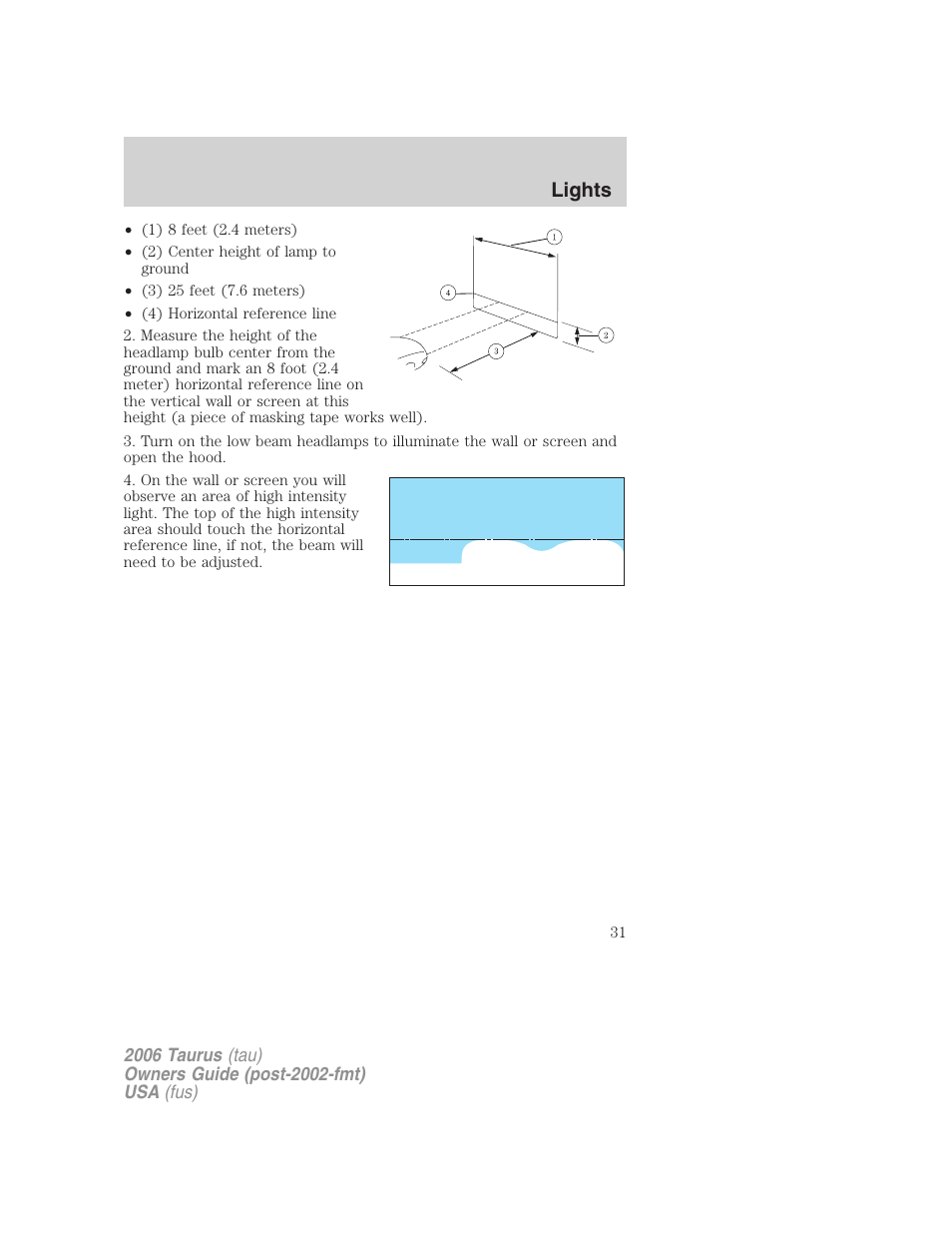 Lights | FORD 2006 Taurus User Manual | Page 31 / 232