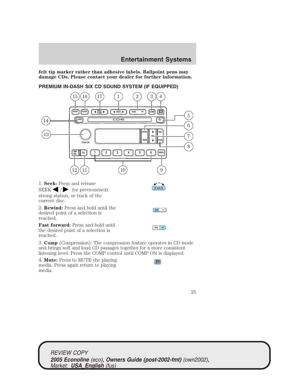 Entertainment systems | FORD 2005 E-450 v.1 User Manual | Page 25 / 248