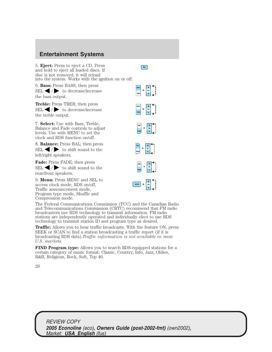 Entertainment systems | FORD 2005 E-450 v.1 User Manual | Page 26 / 248