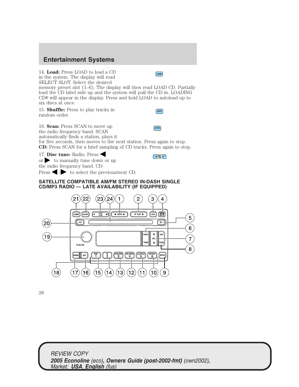 Entertainment systems | FORD 2005 E-450 v.1 User Manual | Page 28 / 248