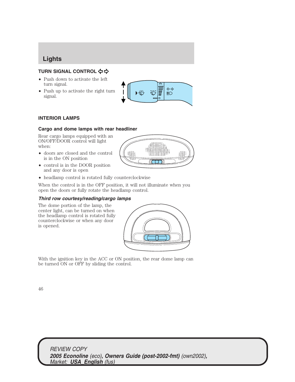 Lights | FORD 2005 E-450 v.1 User Manual | Page 46 / 248