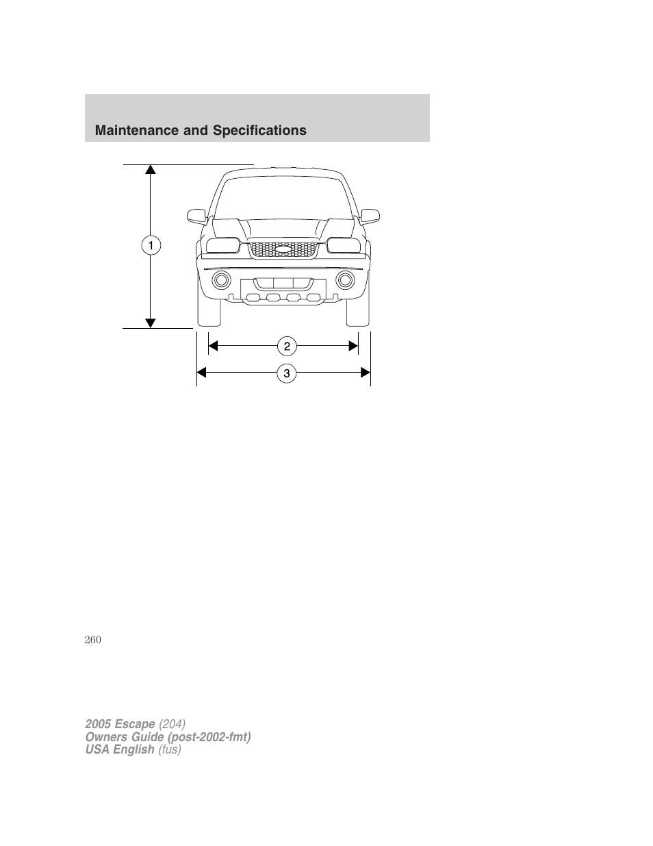 FORD 2005 Escape v.1 User Manual | Page 260 / 272