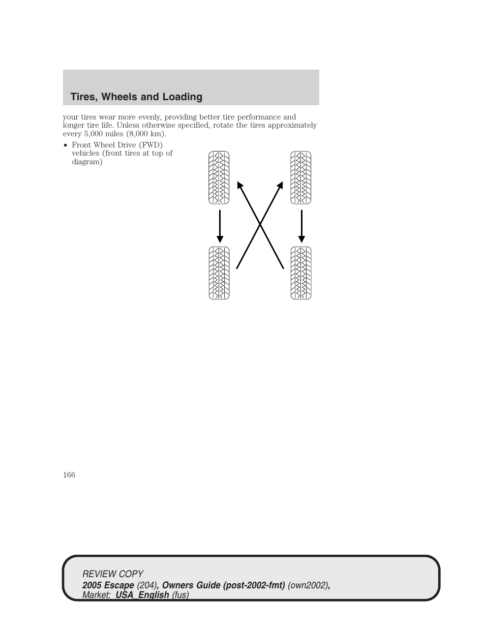 FORD 2005 Escape v.3 User Manual | Page 166 / 288