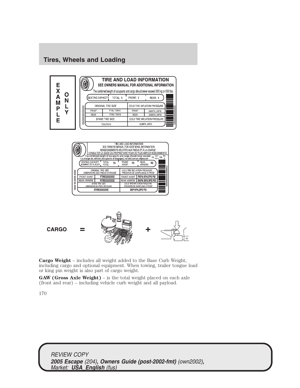 FORD 2005 Escape v.3 User Manual | Page 170 / 288