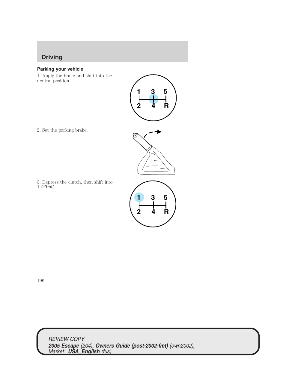 FORD 2005 Escape v.3 User Manual | Page 196 / 288