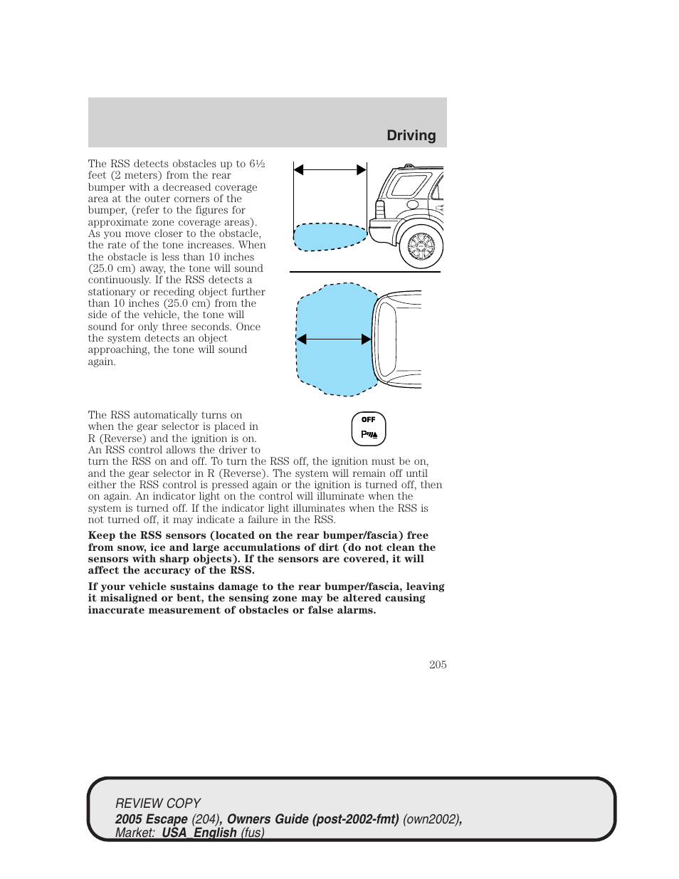 Driving | FORD 2005 Escape v.3 User Manual | Page 205 / 288